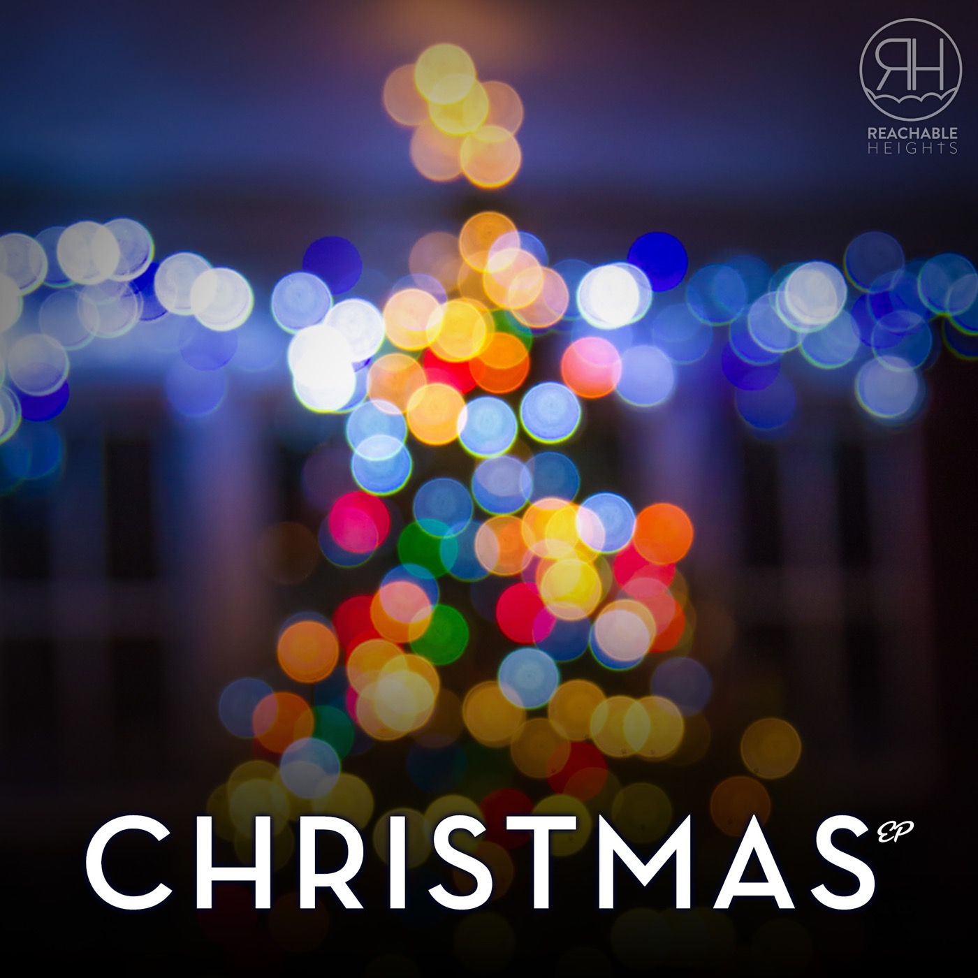 Christmas EP cover — out-of-focus Christmas lights