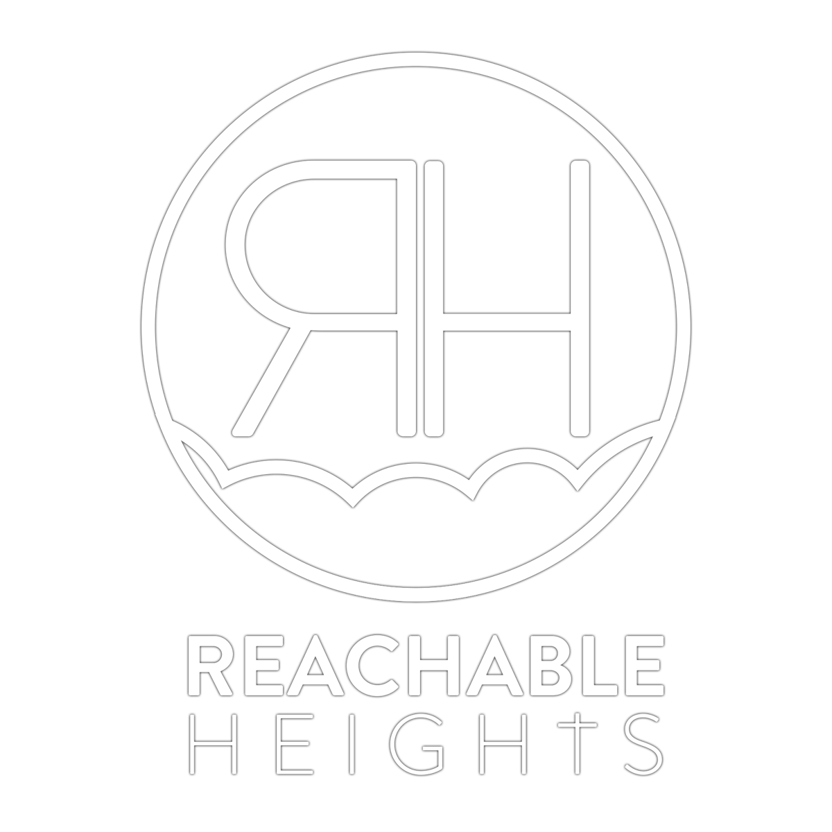 Reachable Heights — an R and H inside a circle above an open book